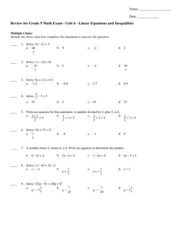 math practice grade exam 9 Math 8 9 Grade for Circle  Review Unit Geometry Exam