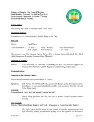 Minutes of Regular City Council Meeting - City of Jacksonville Beach