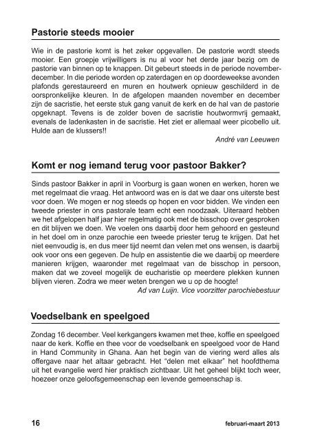 Parochieblad feb â maart 2013 - De Goede Herder