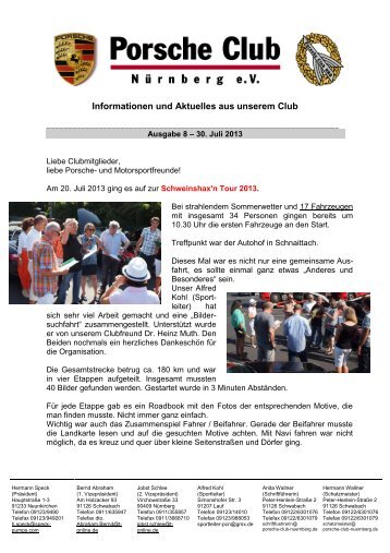 Porscheclub Info Ausgabe 08-2013 - porsche-club-nuernberg.de