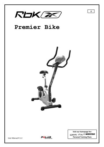 Handbuch Premier Bike - Reebok Fitness