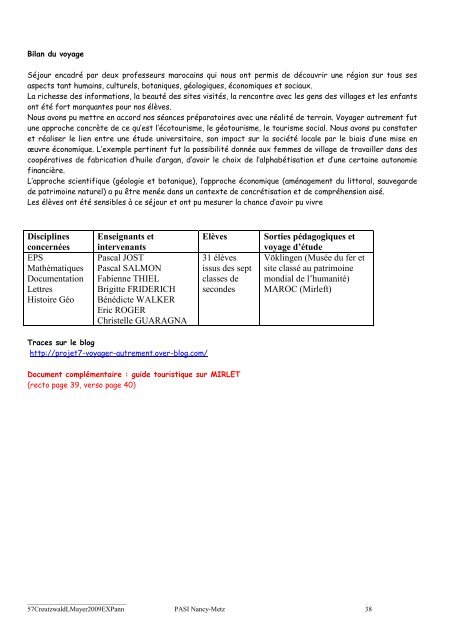 ses nombreuses annexes - AcadÃ©mie de Nancy-Metz