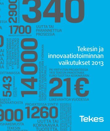 Tekesin ja innovaatiotoiminnan vaikutukset 2013 (pdf)