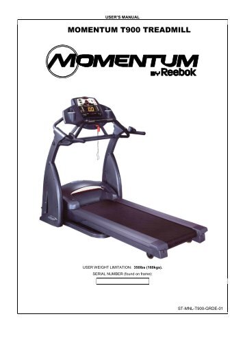 MOMENTUM T900 TREADMILL - Reebok Fitness