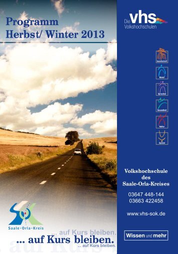 Programm Herbst - Volkshochschule des Saale-Orla-Kreises