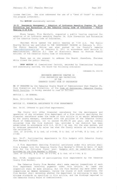 February 21, 2011 (Regular Meeting) Page 308 ... - Cabarrus County