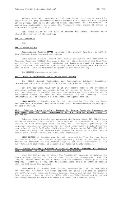 February 21, 2011 (Regular Meeting) Page 308 ... - Cabarrus County