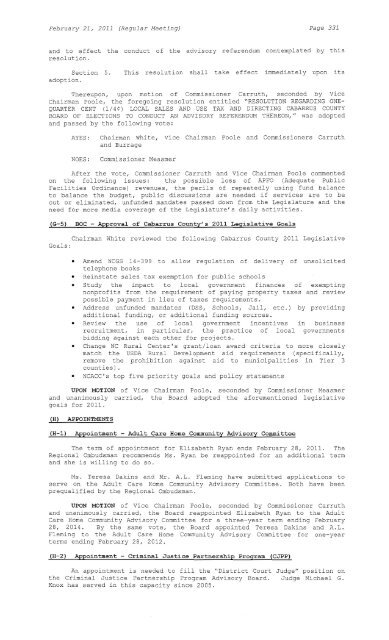 February 21, 2011 (Regular Meeting) Page 308 ... - Cabarrus County