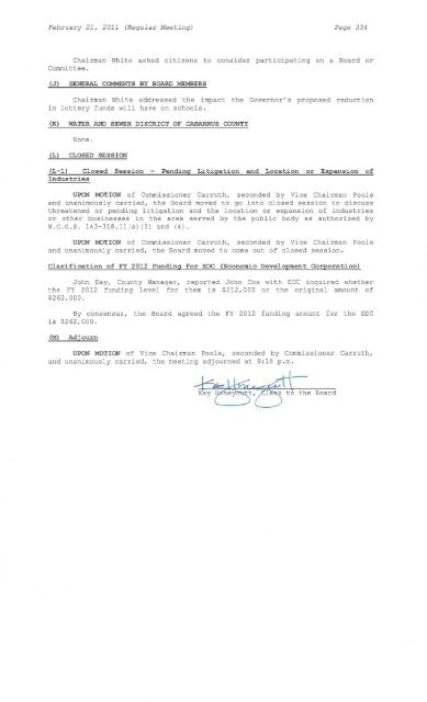 February 21, 2011 (Regular Meeting) Page 308 ... - Cabarrus County