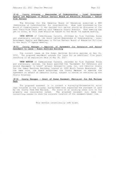 February 21, 2011 (Regular Meeting) Page 308 ... - Cabarrus County