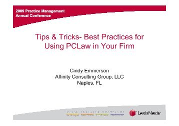 Tips & Tricks- Best Practices for Using Pclaw in Your Firm