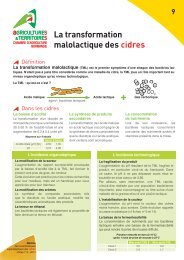 La transformation malolactique des cidres