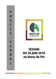 Session du 28 juin 2010 - Chambre rÃ©gionale d'agriculture