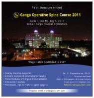 Ganga Operative Spine Course 2011 - Orthopaedic Principles