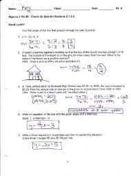 Check Up Quiz Answers - Salem City Schools