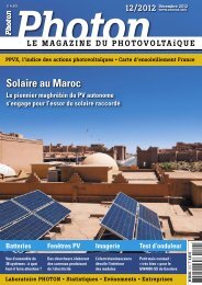 PHOTON – Le Magazine du Photovoltaïque - PHOTON Info