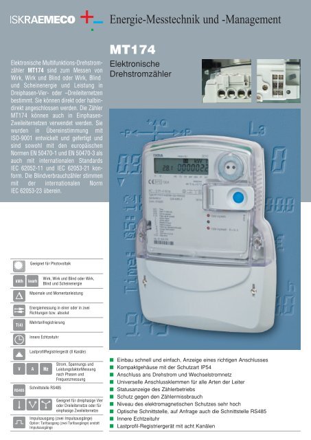 MT174 Energie-Messtechnik und -Management - Iskraemeco