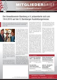 MITGLIEDERBrieF - Bayerischer AnwaltVerband