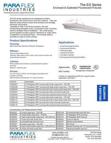 EG KITS Click to Download Spec/Ordering Guide - paraflex