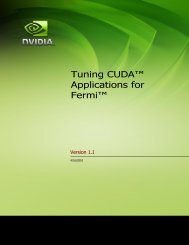 Tuning CUDA Applications for Fermi - Camlunity