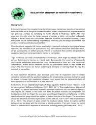 Position statement on nosebands - International Society for ...