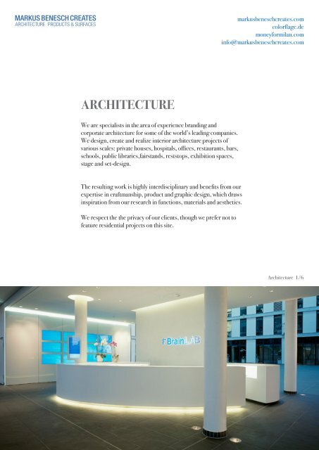 PDF MBC Architecture - Markus Benesch Creates