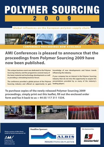 Polymer Sourcing 2009 proceedings - Amiplastics-na.com