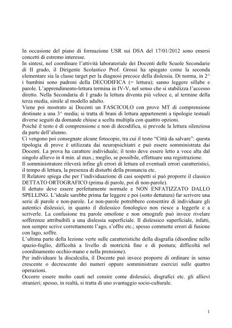 Coord. Silvia Rancati - USP di Piacenza