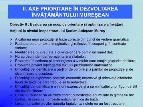 raport privind starea învăţământului mureşean - Inspectoratul Şcolar ...