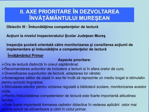 raport privind starea învăţământului mureşean - Inspectoratul Şcolar ...