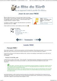 Jouer du son avec FMOD - Programmation - Lecture du ... - resoo.org