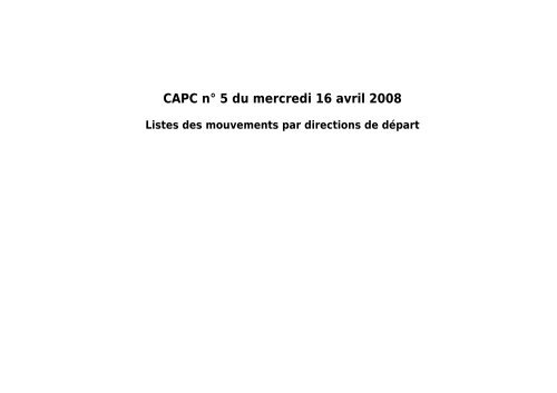 CAPC nÂ° 5 du mercredi 16 avril 2008 - UNSA Douanes