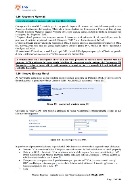 Modulo Impresa - Fornitori - Enel