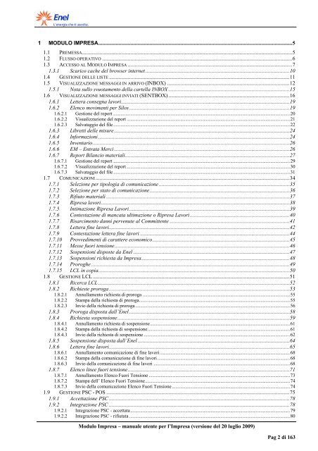 Modulo Impresa - Fornitori - Enel