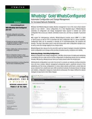 WhatsUpÃ‚Â® Gold WhatsConfigured - WhatsUp Gold