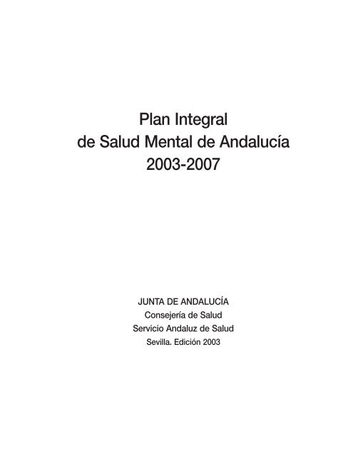 DESCARGA EL I PLAN INTEGRAL DE SALUD MENTAL DE ...