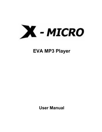 EVA MP3 Player - X-Micro Technology