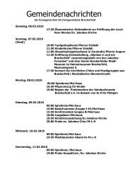 Gemeindenachrichten - Ev. Jakobus-Kirchengemeinde Breckerfeld