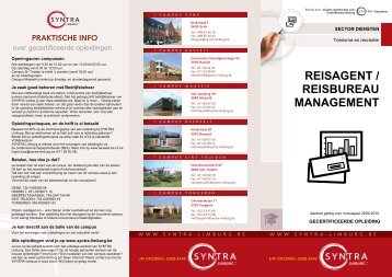 REISAGENT / REISBUREAU MANAGEMENT - SYNTRA Limburg