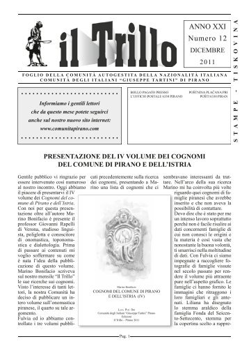 Trillo 12 2011.indd - Comunità degli Italiani di Pirano