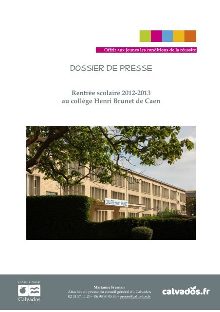 Dossier de presse - Conseil général du Calvados