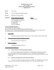 BOE Minutes: July 3, 2012 - Byram School District