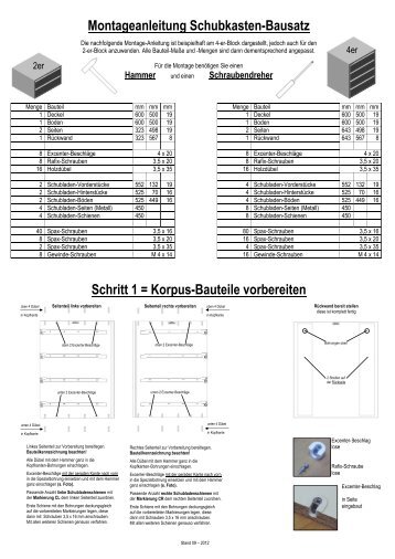 Schubkasten Self-Made-TrÃ¤gerrohrsystem (pdf 0,5MB) - flexo ...