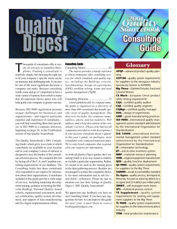 Consulting - Quality Digest