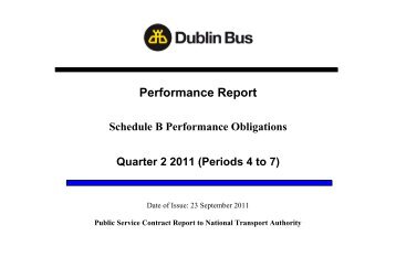 Q2 2011 Dublin Bus Performance Report - National Transport ...