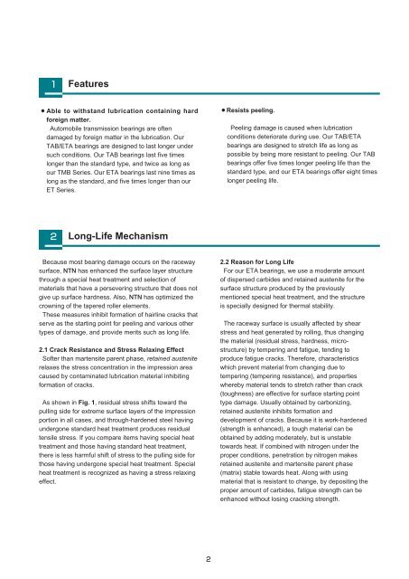 Long-Life AS Series TAB/ETA Bearings - NTN Bearing Corporation ...