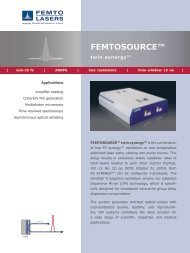 FEMTOSOURCE™ - BFi OPTiLAS A/S