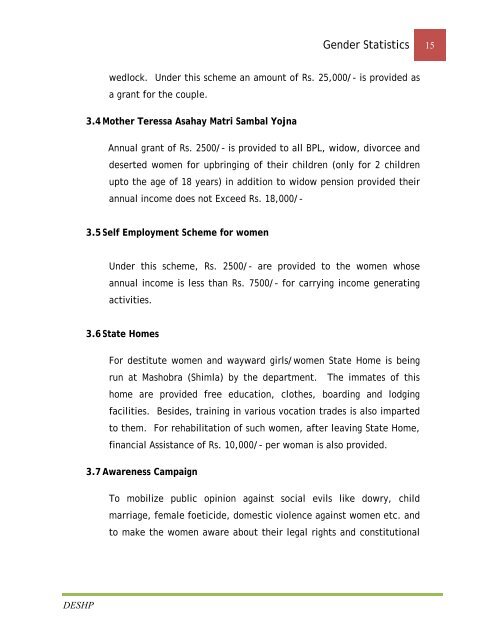 Gender Statistcics - Government of Himachal Pradesh