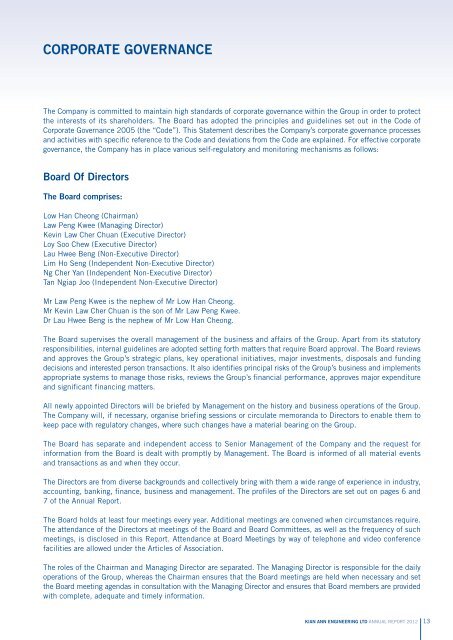 Corporate Governance Document Template