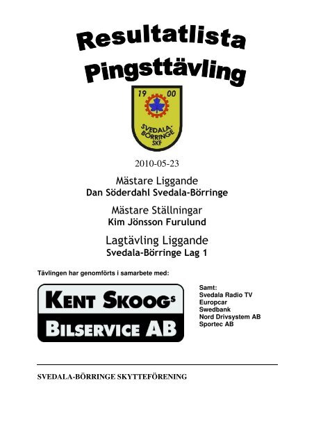 100523 PingsttÃ¤vling i Svedala - Trelleborgs Sportskytteklubb